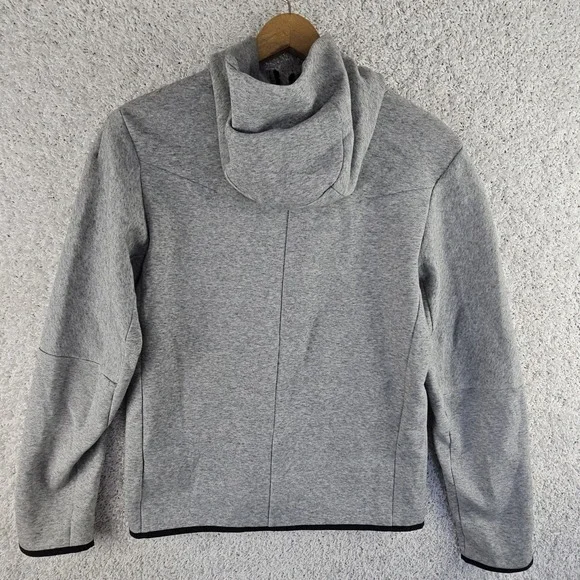 Nike Tech Fleece Hoodie Mens Small Grey Full Double Zip Sweatshirt DD4688-010 - Picture 2 of 16